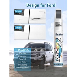 FIXEZPRO Carbonized Gray Metallic(M7) Touch Up Paint for Ford, Car Paint Scratch Repair Remover Pen Color Exact Match, Quick and Easy Fix Automotive Chips and Nicks Scuff