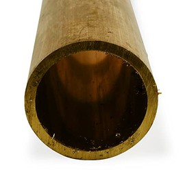 OnlineMetals Brass 230 Pipe Schedule 40 1" Nominal, 1.06" ID, 1.32" OD, 0.13" Wall, 12" Length
