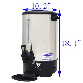 INTSUPERMAI Hot Water Dispense Instant Boiling Machine Heater with Faucet Tap Stainless Steel Large Capacity Water Boiler and Warmer 110V 12.9L