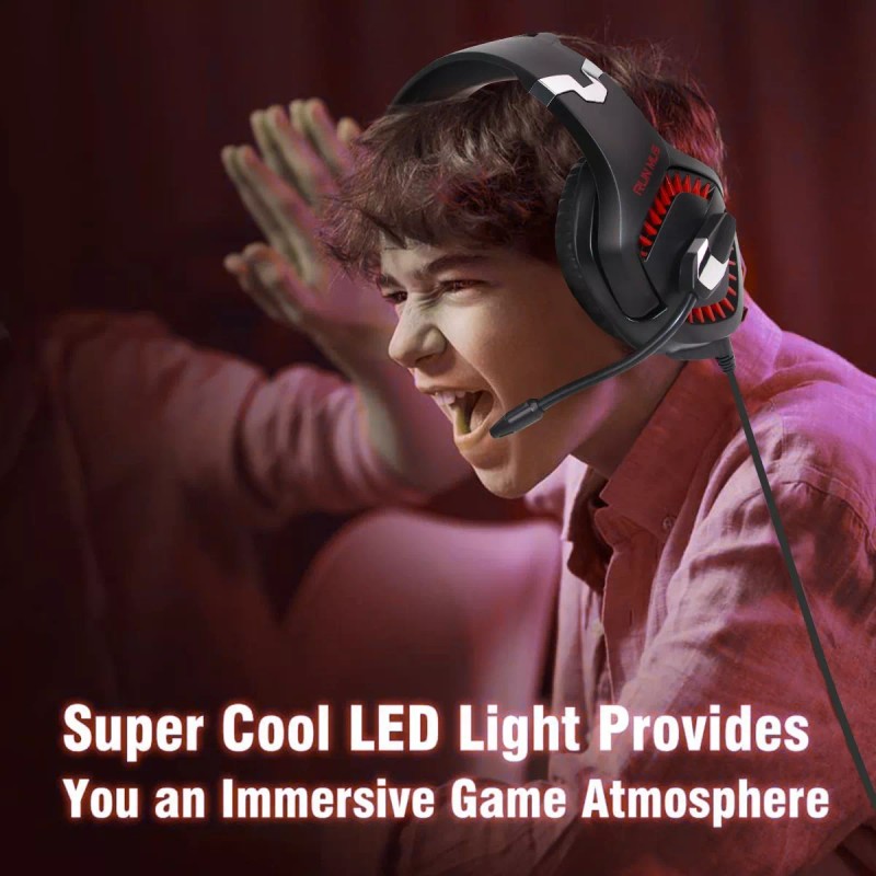 MS Audifonos Gamer Onikuma K18 Pro Con Microfono Luz Rgb