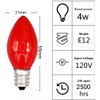 Trisonic 24pk Red Light Bulbs C7 Base Night Light String