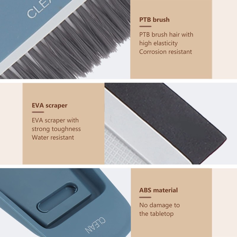Small Table Dustpan Brush Set, 2 Brushes and 1 Dustpan