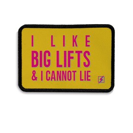 NOT JUST A PRINT - I Like Big Lifts and I Cannot Lie, Funny Fitness Gift | Tactical Morale Patch for Gym Bag, Holdall or Backpack or Weighted Vest Patch - with Badge Option