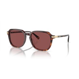 Coach HC8383U Universal Fit Sunglasses, Dark Tortoise/Caramel Tortoise/Wine Solid, 55 mm