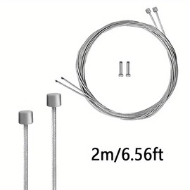 Premium Quality Professional Replacement 2-Meter Long Stainless Steel Bicycle Brake Cable Easy Install for MTB, Road & Hybrid Bikes Universal Compatibility & Smooth Braking Control-Rust Resistant