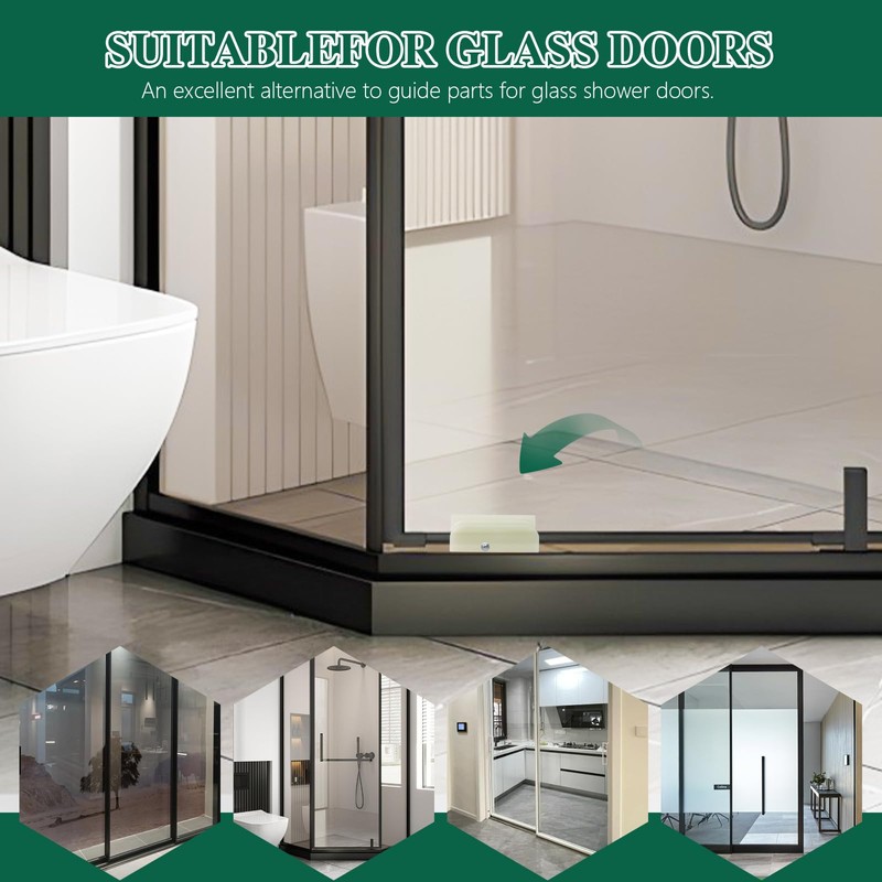 2 Pack M6219 Sliding Door Bottom Guide Shower Door for