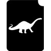 Dinosaur Body Art Glitter Makeup Tattoo Stencil- 5 Pack (Brontosaurus)