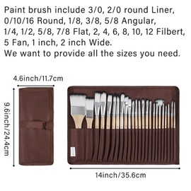 24-Piece Art Paint Brush Set for Various Mediums – Versatile Brushes for Watercolor, Acrylic, Oil, Crafts, and More – Includes Storage Case for Artists, Hobbyists & Beginners