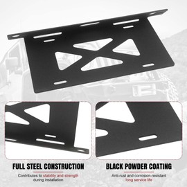JINCHEN Front License Plate Bracket Fit for Bronco 2021 2022 2023 2024 2/4-Door, License Plate Mounting Holder Front License Plate Frame Black