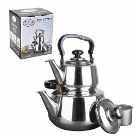 Aramco Double Tea Professional Kettle Strainer Included 1.2/3L Stainless Steel Samovar