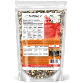 GARDENWISE GARDENWISE Elite 8-10-10 Professional Fertilizer for Banana, Flowering, and Fruit Trees, Ornamentals - Boosts Flowering & Fruiting - for Indoor & Outdoor Plants (4 QUARTS)