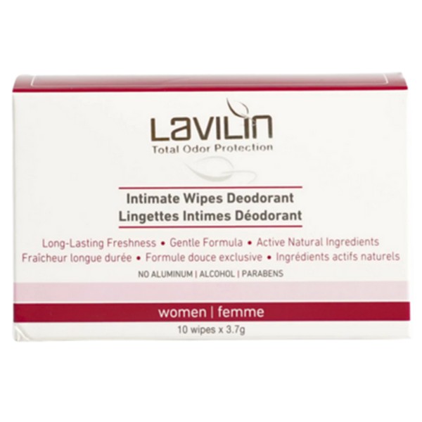 Lavilin Intimate Wipes Deodorant Women 10 Counts