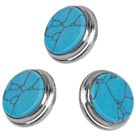 3Pack Yootones Trumpet Valve Finger Buttons Trumpet Key Buttons Caps Replacement Repairing Musical Instruments (Blue)