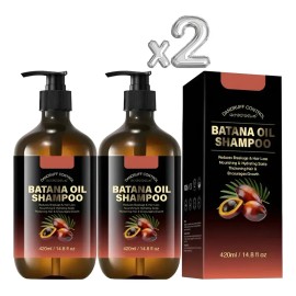 2pcs Batana Oil Shampoo, Batana Shampoo With Rosemary Extract, Champú De B Atana, Champú De Batana Para La Caida Del Cabello, Nourishes And Regenerate