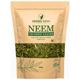 Neem Leaves Crushed (Not Powder), Good to Make Fresh Neem Leaf Tea 300 Grams (10.6 Oz), Herbal Supplements - HerbsIndia