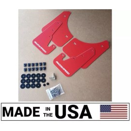 StreetRays [Originals] [SR] 04-09 Mazdaspeed 3 & Mazda 3 Mud Flaps Kit RED w/ Hardware Set & Vinyl Logo