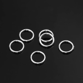 100 x Silver Plated Soldered Closed 10mm Jump Rings Connector Findings for Jewellery Crafts Making, Necklaces, Bracelets, etc. (Silver Plated, 10mm)