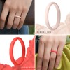 ThunderFit Stackable Silicone Wedding Rings for Women, Thin Rubber Engagement