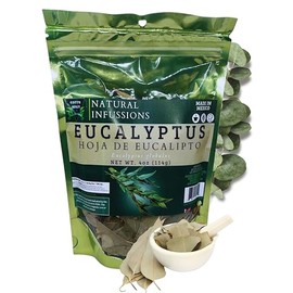 EUCALIPTO HOJAS (Eucalyptus Leaves TEA) for Tea and Cooking - Dried Eucalyptus Leaves - Kosher & Vegetarian - 4 oz resealable Bag