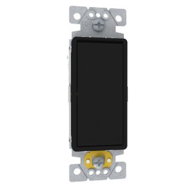 Square D by Schneider Electric X-Series 3 Way Rocker Light Switch, Single Pole Light Switch, Modular Design for Easy Color Upgrades, 1 Gang, 15 Amp, 120/277V, UL Listed, Black (SQR14131BK)