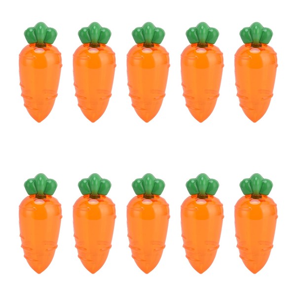 Natudeco Pack of 10 Easter Carrot Containers, Bright Orange Plastic