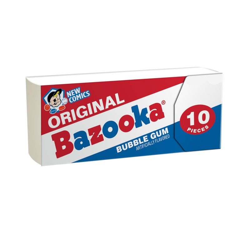 Bazooka Bubble Gum Individually Wrapped Pink Chewing Gum in Original