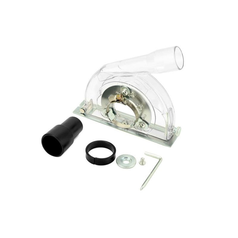 QWORK Cutting Dust Shroud for Angle Grinder 4-1/2" to 5",