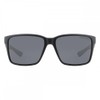 Dirty Dog Men's Yolo Sunglasses Black/Grey Polarized Rectangular Casual Full