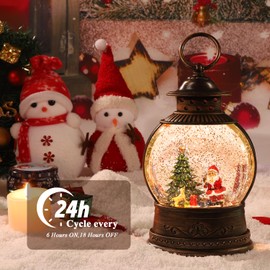 Christmas Lantern,Christmas Snow Globe,Christmas Decorations with Music,Christmas Day Gifts Used for Garden Decoration, House Decoration, Christmas Decorations Indoor