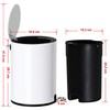 FurnitureXtra™ Modern Style Powder Coated Soft Close Pedal Bin, Plastic