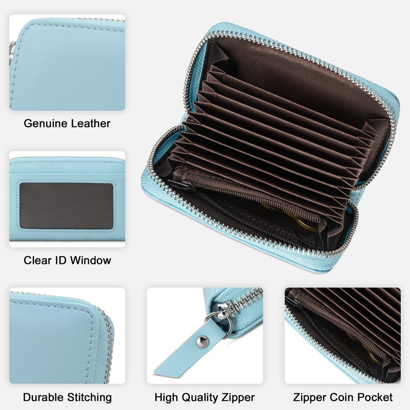 KM Legend Wallet for Women,Slim RFID Blocking Credit Card Holder
