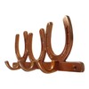 FTWDesign Three Horseshoe Wall Hooks in Bronze Look - Horse