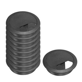 YOKIVE 20 Pcs Desk Cable Hole Cover, Cord Through Raceway Plastic Great for Office, Home, Daily Use (60mm, Black)