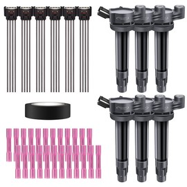 Performance Master Set of 6 Toyata Wiring Harness Kit and Ignition Coils Pack Compatible with Toyota Camry Sienna Highlander Solara Lexus ES330 RX330 RX400H 3.3L V6 Replacement for UF430