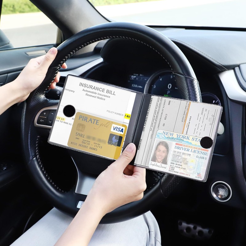 UYYE Lichee Pattern 2-Pack Documents Registration and Insurance Holder, Print