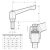 Ganter Standard Elements Adjustable Clamping Lever with Screw Thread –