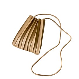 [mauve] [L size] pleated smartphone shoulder, beige