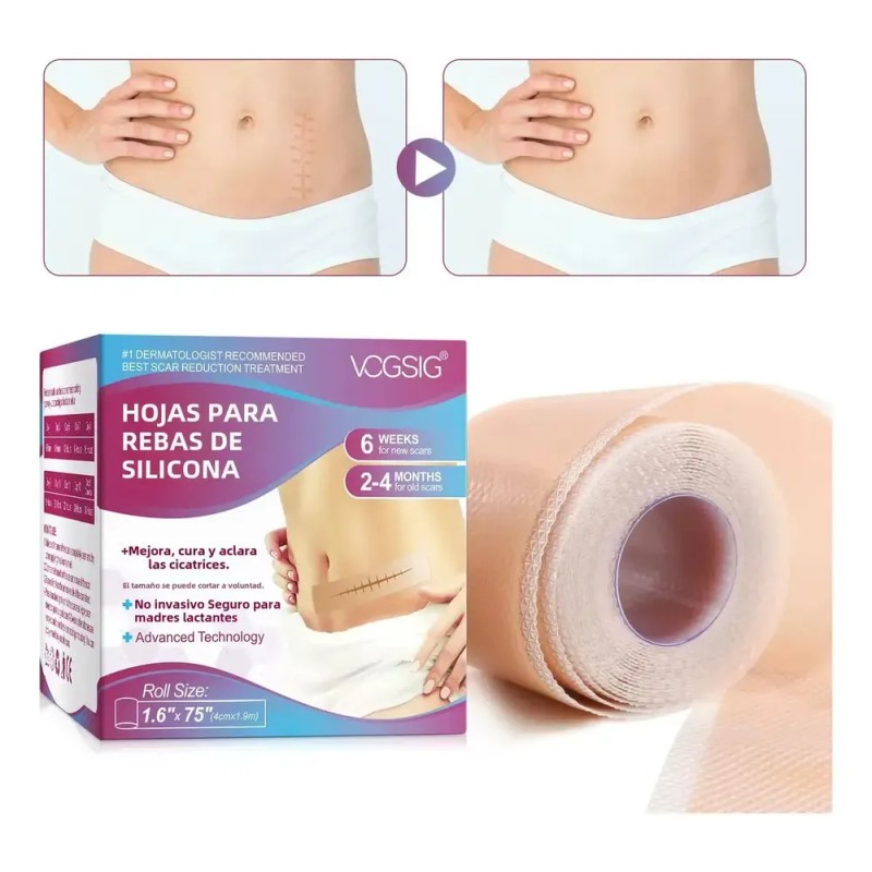 Parche Silicona 1.9 M Cuidado Cicatrices Abdominal Vogsig Neutra