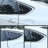 ruihe 2pc Shiny Black Rear Quarter Panel Window Side Louvers