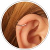 Tiny Silver Helix Hoop - Hammered 8mm 925 Sterling Silver