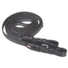 Super Grip Reins with Stoppers and Buckles - Black/Chrome