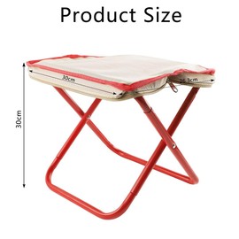 Camping Stool, Portable Folding Stool, Mini Folding Stool, Lightweight Seat Folding Stool, Folding Stool Made of Aluminium and Textilene, for Travel, Hiking, Fishing, Barbecue, Beach with Storage Bag