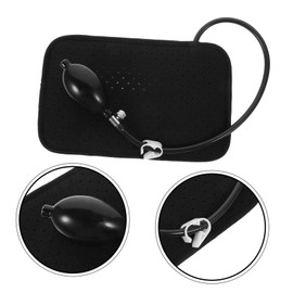 ORFOFE Inflatable Traction Gasket Portable Lumbar Pad Inflatable Waist Supportpad Inflatable Cushion Backrest Lumbar Support Pillow Chair Travel Keep Warm Polyester Fiber