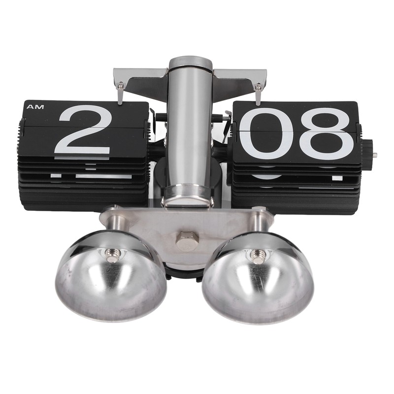 Flip Clock Quartz Movement High Accuracy Retro Style Stainless Steel