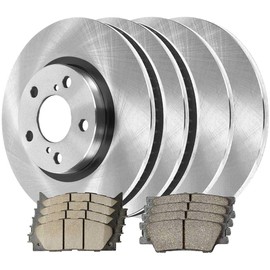 AutoShack Front and Rear Brake Kit Rotors and Performance Ceramic Pads Set of 4 Replacement for 2007-2011 Toyota Camry 2008-2011 Avalon 2007-2010 Lexus ES350 2.4L 2.5L 3.5L V6 FWD BRAKEPPK00076