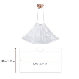 5 Rolls 100 Pcs Travel Potty Liners, Liner with Drawstring Disposable, Universal Potty Seat Bag, Perfect for Toddlers Potty Training, and Great for Kids and Adults(White)