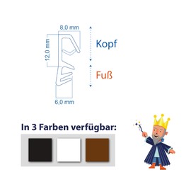 Window Seal, Brown, 10 m - 5 mm Groove Width / 12 mm Rebate Made of TPE High-Quality Rubber Seal, Wooden Window Seal, Window Seal Against Draughts (Brown 10 m)