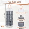 COMNICO 4PCS Protein Powder Container with Funnels Stand, 4 Stackable