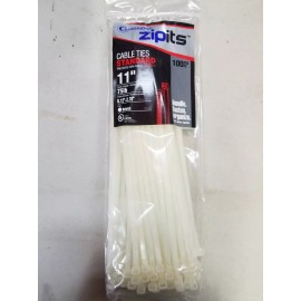 Cambridge Resources 11" Cable Tie Cambridge Resources Zipits CT12785 75# Natural Lot of 12 Bags/100