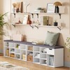 DINZI LVJ Shoe Storage Bench with Cushion, Cubby Shoe Rack
